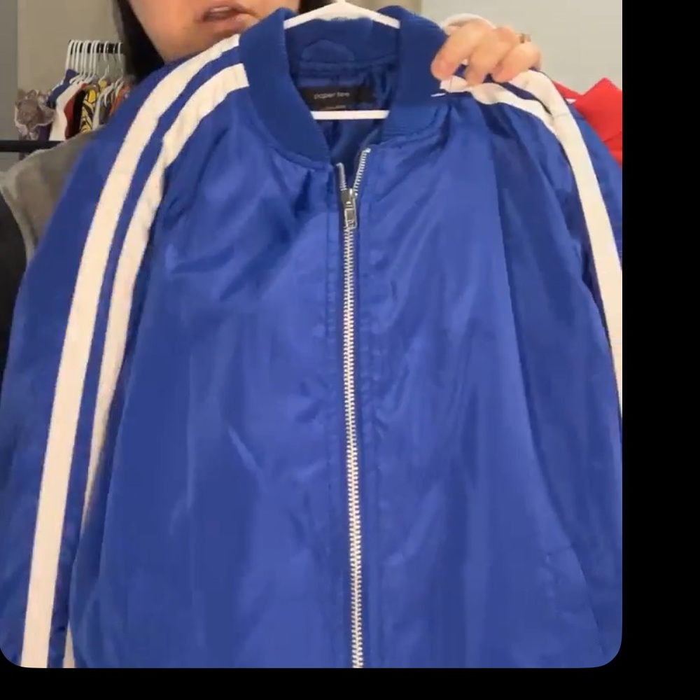 Paper+ Tee Blue Zip Up Athletic Jacket Size 10/12